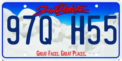 SD license plate 97QH55