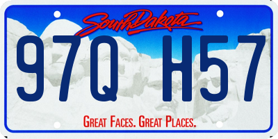 SD license plate 97QH57