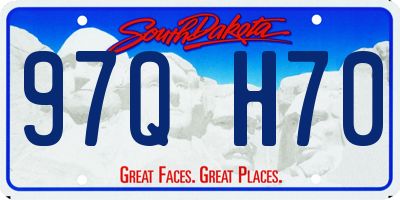 SD license plate 97QH70