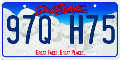 SD license plate 97QH75