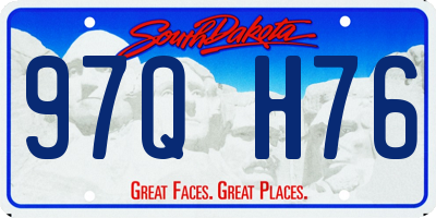 SD license plate 97QH76