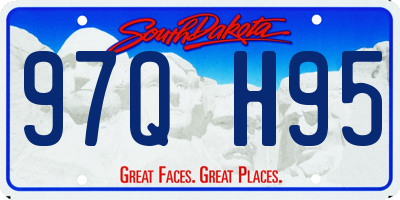 SD license plate 97QH95