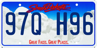 SD license plate 97QH96