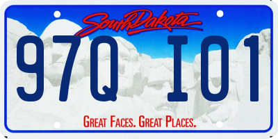 SD license plate 97QI01