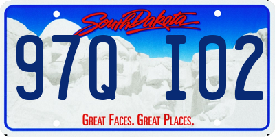 SD license plate 97QI02