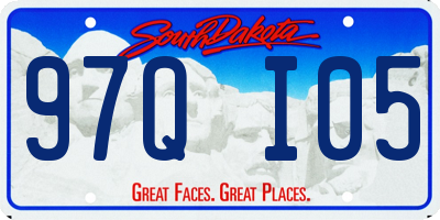 SD license plate 97QI05