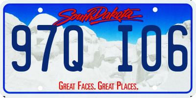 SD license plate 97QI06