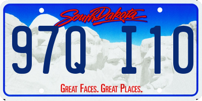SD license plate 97QI10