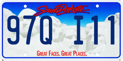 SD license plate 97QI11