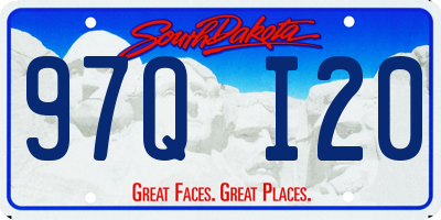 SD license plate 97QI20