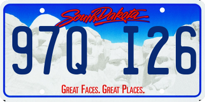 SD license plate 97QI26
