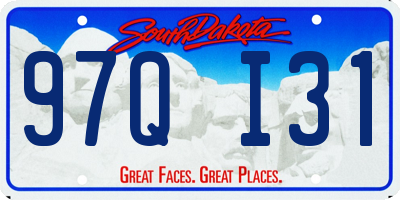 SD license plate 97QI31