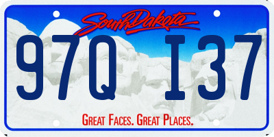 SD license plate 97QI37