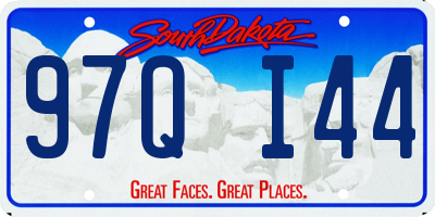 SD license plate 97QI44