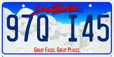 SD license plate 97QI45