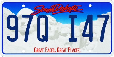 SD license plate 97QI47