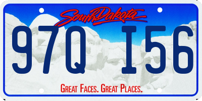 SD license plate 97QI56