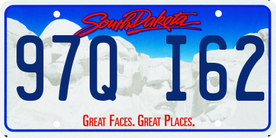 SD license plate 97QI62