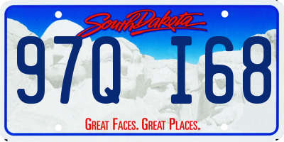 SD license plate 97QI68