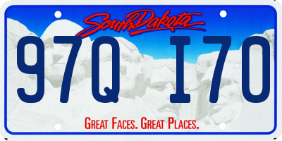 SD license plate 97QI70