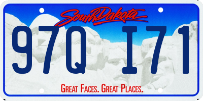 SD license plate 97QI71