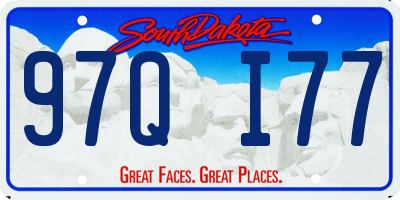 SD license plate 97QI77
