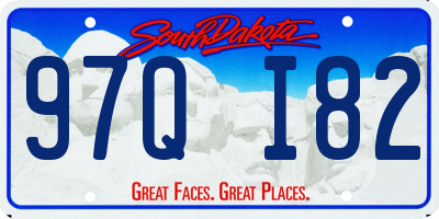 SD license plate 97QI82