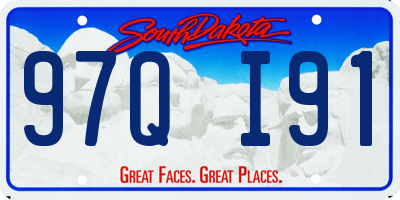 SD license plate 97QI91