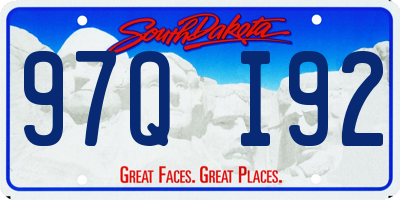 SD license plate 97QI92