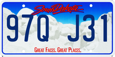 SD license plate 97QJ31