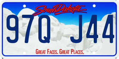 SD license plate 97QJ44