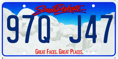 SD license plate 97QJ47