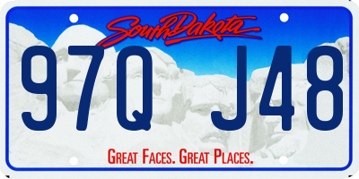 SD license plate 97QJ48