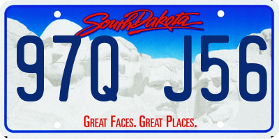 SD license plate 97QJ56