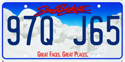 SD license plate 97QJ65