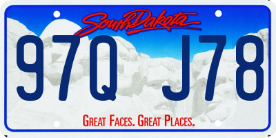 SD license plate 97QJ78