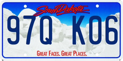 SD license plate 97QK06