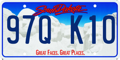 SD license plate 97QK10