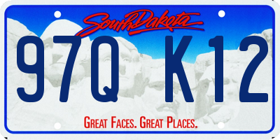 SD license plate 97QK12