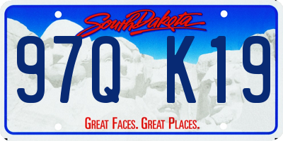 SD license plate 97QK19