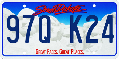 SD license plate 97QK24