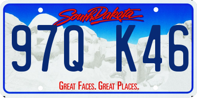 SD license plate 97QK46