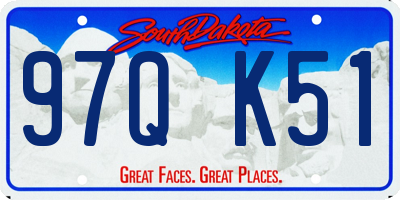 SD license plate 97QK51