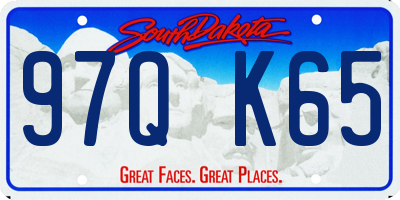 SD license plate 97QK65