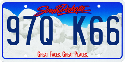 SD license plate 97QK66