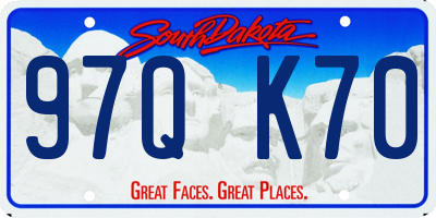 SD license plate 97QK70