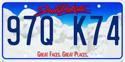 SD license plate 97QK74