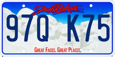 SD license plate 97QK75