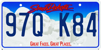 SD license plate 97QK84