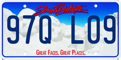 SD license plate 97QL09